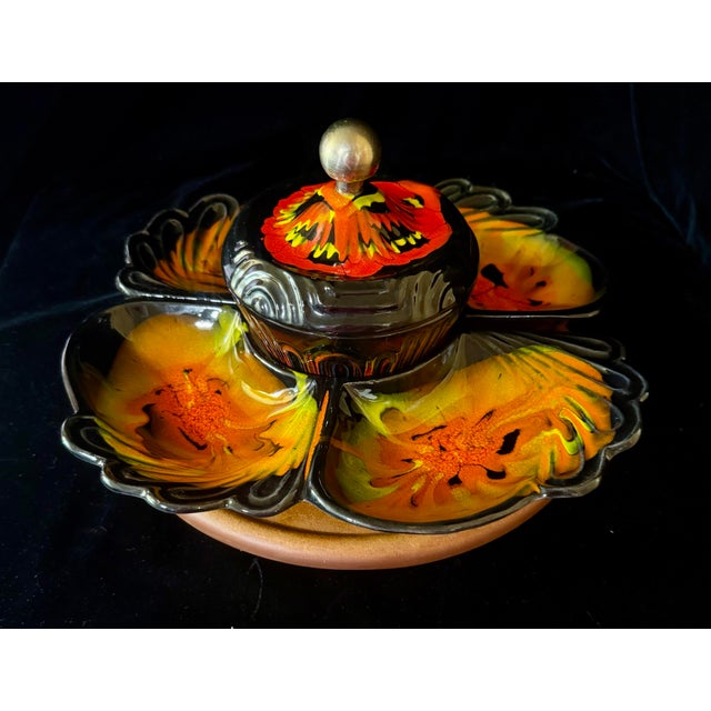 Ceramic California Pottery Lazy Susan For Sale - Image 7 of 12