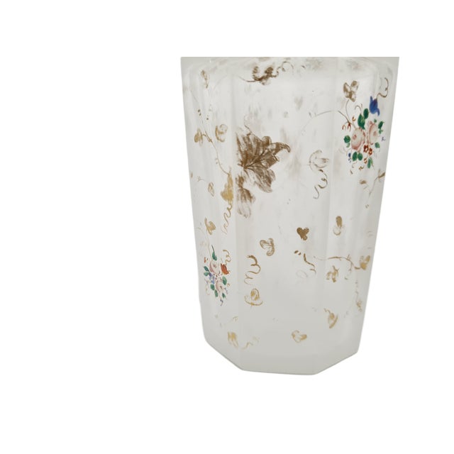 Biedermeier White Glass Carafe, Austria, 1890s For Sale - Image 13 of 17