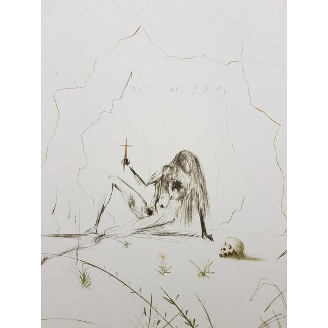 Salvador Dali - Brother Ogrin, The Hermit - Original Etching 1970 For Sale - Image 4 of 8