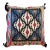 Vintage Handwoven Wool Kilim Accent Pillow With Geometric Diamond Pattern For Sale