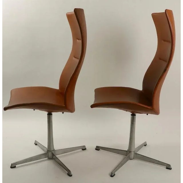 Metal High Back Swivel Dining Chairs by Overman Sweden - Set of 4 For Sale - Image 7 of 12