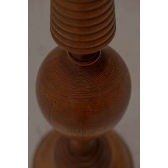 1960s Large Mid-Century Modern French Wooden Floor Lamp, 1960s For Sale - Image 5 of 8