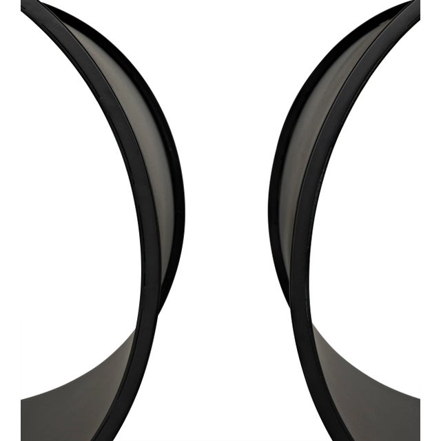 NOIR Alec Side Table in Black Metal For Sale - Image 11 of 12