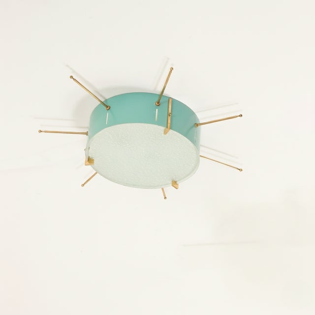 Mid-Century Modern Italian Flush Mount in the style of Gio Ponti, 1950s For Sale - Image 3 of 6
