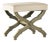 Crescenzo Accent Bench - Natural Hemp Linen / Olive Painted Frame For Sale