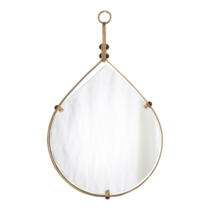 Teardrop Brass-Framed Mirror Attributed to Santambrogio and De Berti