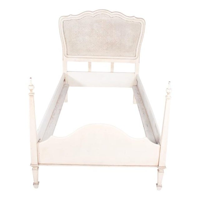 Vintage French White Painted Single Bed, 1920 For Sale - Image 11 of 11