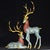 This striking pair of vintage cloisonne enamel deer figurines brings a touch of traditional elegance to any interior. Each...