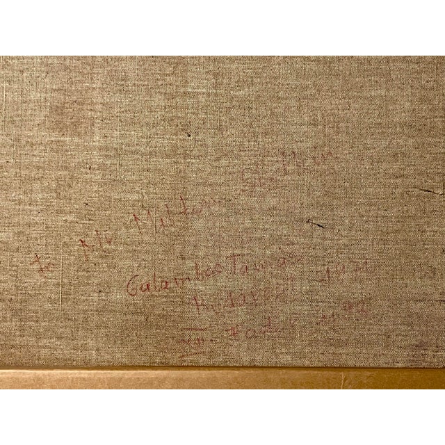 1970 Original Oil on Canvas Painting by Hungarian Artist Tamás Galambos For Sale - Image 9 of 9