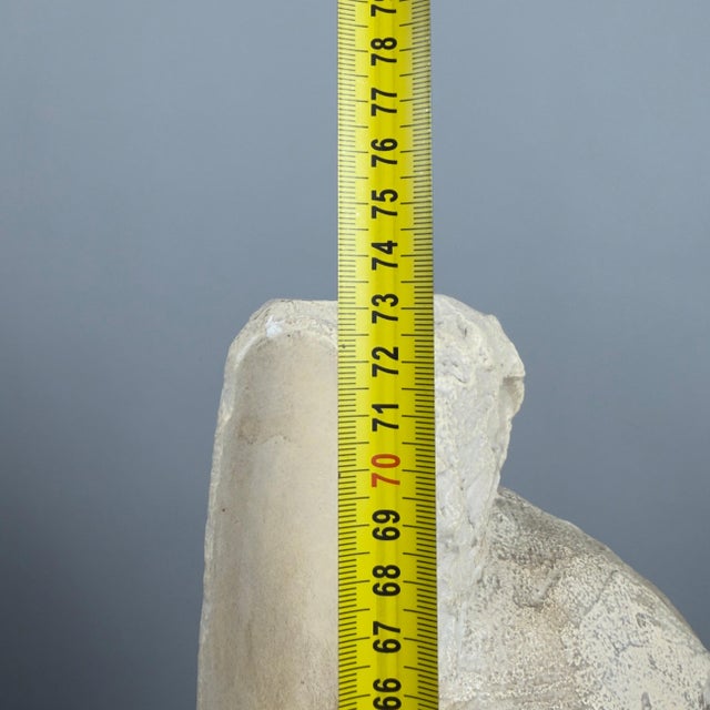 Large Vintage Lithoceramic Louvre Reproduction Head Sculpture after Modigliani, 20th Century For Sale - Image 13 of 14