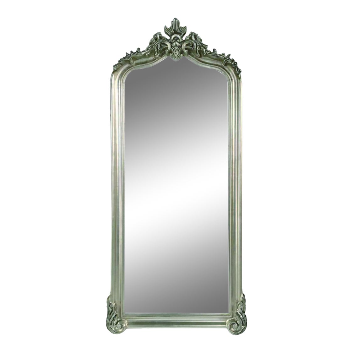 Blenheim Silver Arched Crown Full Length Floor Mirror Chairish