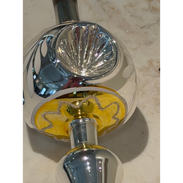 Mid 20th Century Vintage Mercury Glass Silver/Gold Tree Topper For Sale - Image 5 of 8