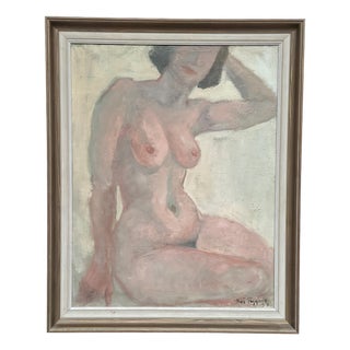 Kai Flygare, Nude Model Study, 1959, Oil on Canvas, Framed For Sale
