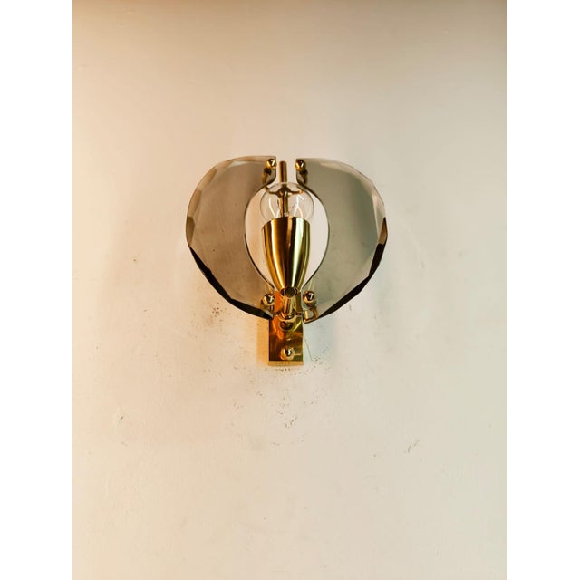 Brass Wall Light with Double Glass For Sale - Image 12 of 15