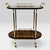 Mid-Century Modern Italian Serving Trolley Bar Cart in Lacquered Goatskin Parchment, 1960s For Sale - Image 4 of 18