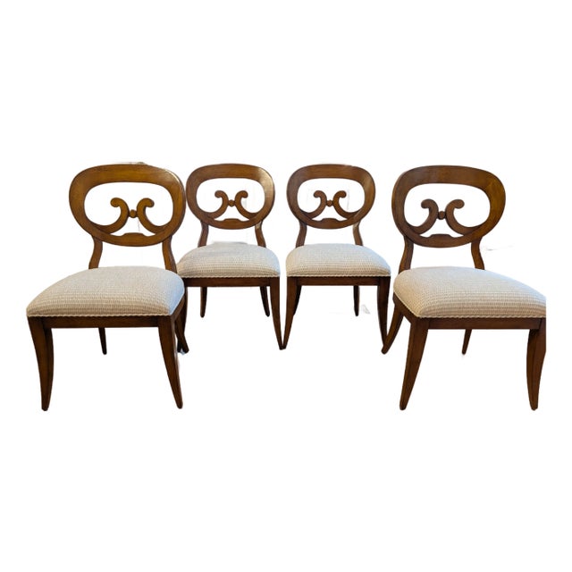 Set of 4 Biedermeier Style (Italian Inspired) Dining Chairs For Sale
