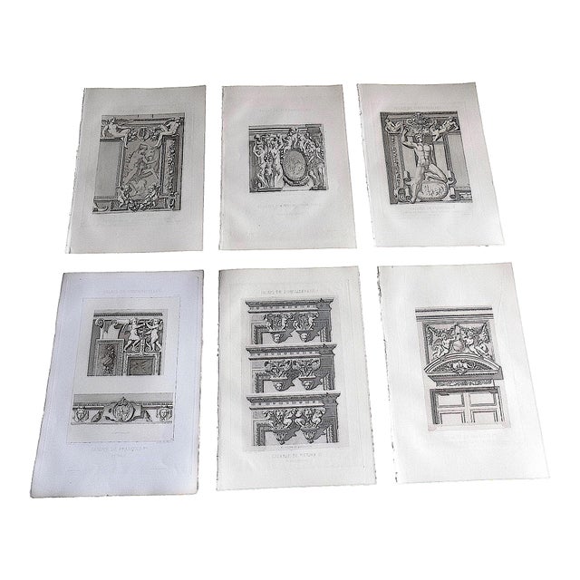 Antique 19th C. Palais De Fontainebleau Architectural Details - Set of 6 For Sale