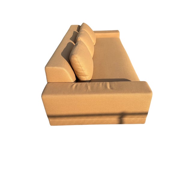 Rh Cortona Sofa – 9' Luxe Depth in Holland & Sherry Wool Twill, Camel For Sale - Image 12 of 15