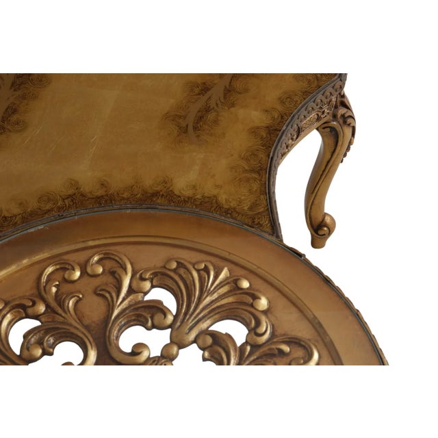 Hollywood Regency Eglomise Giltwood Coffee Table For Sale In Tampa - Image 6 of 10