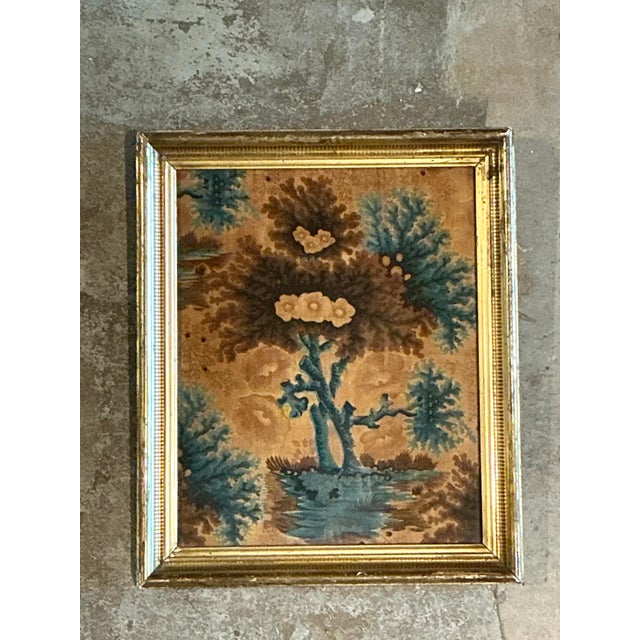 Wood Vintage Framed Printed Fabric For Sale - Image 7 of 12