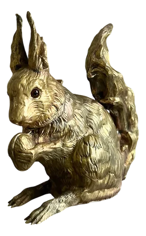 Brass Squirrel Bottle Holder, 1970s