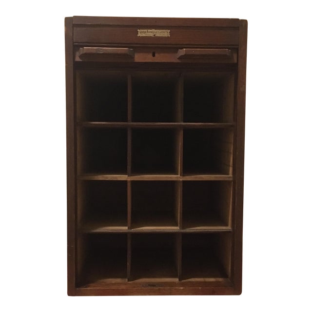 Antique Oak Roll Top Stationery Chairish