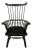 Mid 20th Century Exquisite Ethan Allen Baumritter Stunning Black Windsor Comb Back Armchair Excellent Condition For Sale