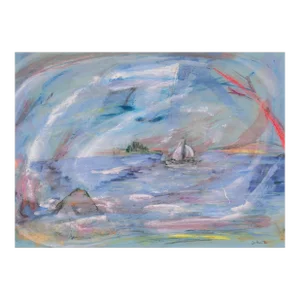 'Expressionist Seascape' by James Joseph DeMartis, New York Art Students League, L’Accademia Di Belle Arti Di Firenze