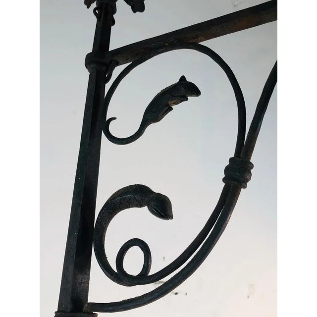1900s Arts and Crafts Forged Iron Floor Lamp For Sale - Image 10 of 10