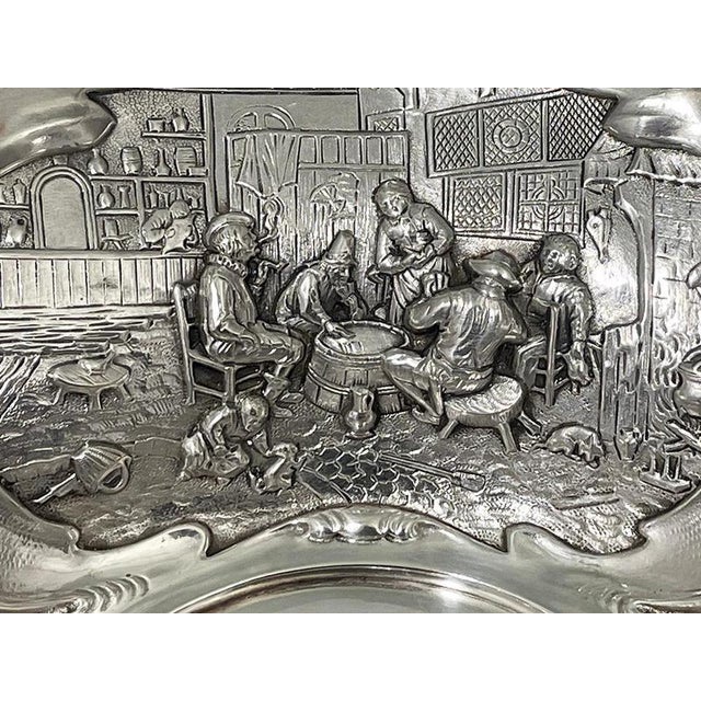 Dutch Silver Oval Bowl by Schoorl / Krot, Amsterdam, 1928 For Sale - Image 6 of 16