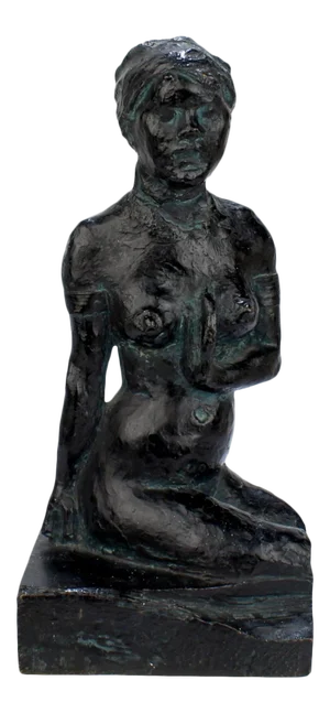 Mid 20th Century Valsuani Bronze Sculpture of a Martiniquaise after Paul Gauguin