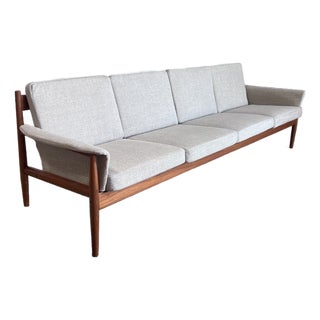 Danish Teak 4-Seater Sofa by Grete Jalk For Sale