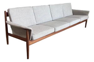 Danish Teak 4-Seater Sofa by Grete Jalk