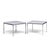 Florence Knoll Mid Century Chrome and Marble Top Side Tables - Pair Each side table measures: 23.75 wide x 23.75 deep x...