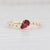 This is a new ring. Gem: Natural Tourmaline - 0.40 Carats (4 x 6 mm), Pear Brilliant Cut, Dark Pink Color - Natural...