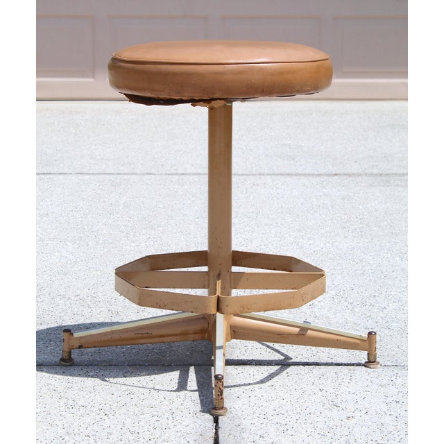1970s Vintage Swivel Stool, Industrial Medical / Drafting Classic (C. 1970s) For Sale - Image 5 of 16