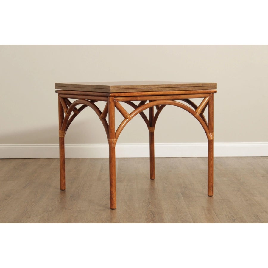 テーブル・チェア・ハンモック old mountain VINTAGE ROLLTOP TABLE 900 Vintage Rattan Flip Top Extendable Game or Dining Table
