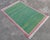 Mid-Century Modern Handmade Cotton Area Rug Vegetable Dyed Green With Raspberry Pink Bordered Dhurrie - 10'x14' For Sale - Image 3 of 11