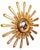A beautiful Italian gilt sunburst (or starburst) mirror of large scale, featuring mirrored and giltwood rays of varying...
