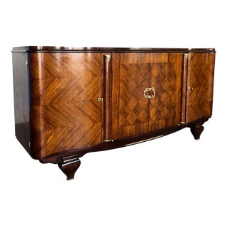 French Art Deco Sideboard in the Style of Jules Leleu, 1940s attributed to Jules Leleu For Sale