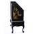 Black Lacquer Hand Painted Asian Chinoiserie Black Lacquer Secretary Writing Desk For Sale - Image 6 of 14
