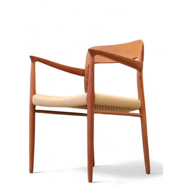 Model 56 Dining Chair in Teak and New Wicker Seat by Niels O. Møller, 1960s For Sale - Image 15 of 15