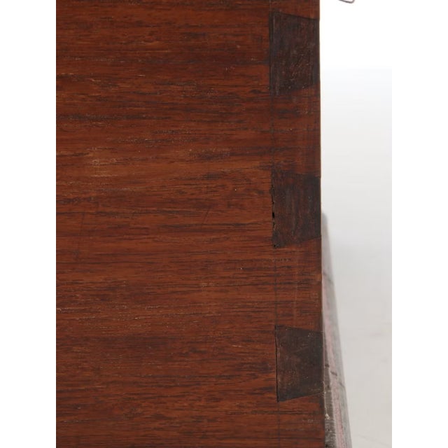 Mid 20th Century 20th Century Anglo-Indian Carved Wood & Metal Storage Chest With Interior Till Box For Sale - Image 5 of 8