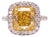 Certified Fancy Yellow Radiant Diamond Engagement Ring For Sale