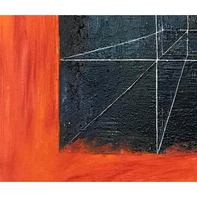 L. P. Dean, Geometric Composition, Oil Paint on Paper and Canvas For Sale - Image 4 of 8