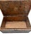 Etruscan Revival Antique Brass Studded Leather Table Box For Sale - Image 3 of 3