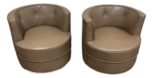 Castro Convertibles Mid Century Swivels Thibaut Vegan Leather - A Pair