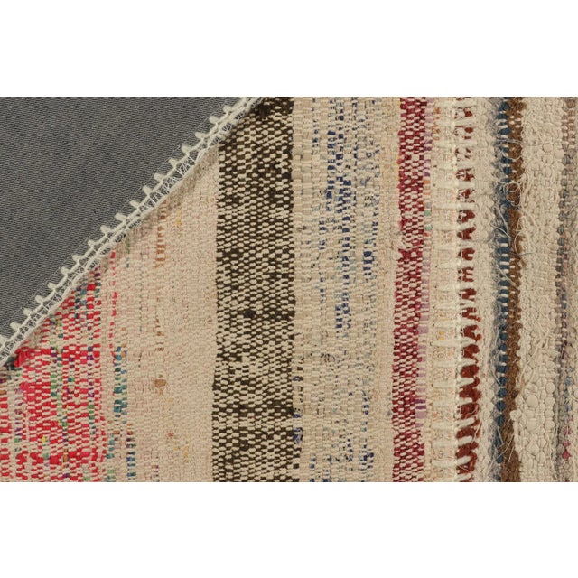 Textile Rug & Kilim’s Patchwork Kilim Runner in Polychromatic Stripes For Sale - Image 7 of 7