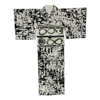 One of a Kind Japanese Kimono Ceramic Sculpture For Sale