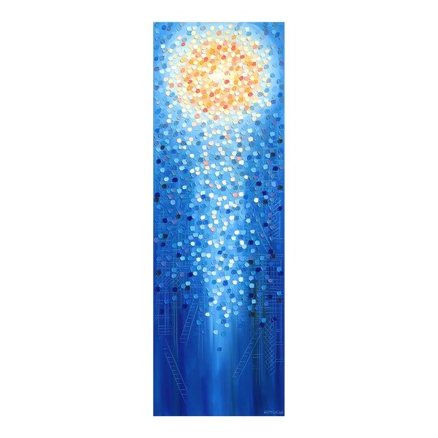 New Sun - Color Drenched Figurative Abstract Textured Impasto Painting by Ekaterina Ermilkina For Sale